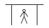 Illustration of man in house